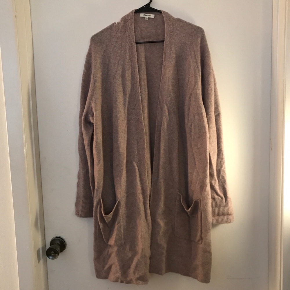 Madewell Nylon/Wool Blend Brown Cardigan